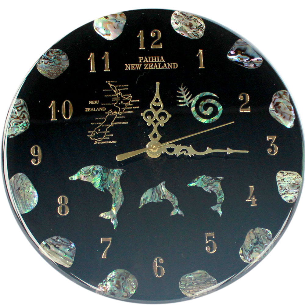 NZ Design Paua Clock Medium