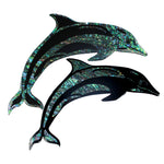 Load image into Gallery viewer, Dolphin  Pair Paua Large Wall Hanger
