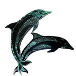Load image into Gallery viewer, Dolphin  Pair Paua Large Wall Hanger
