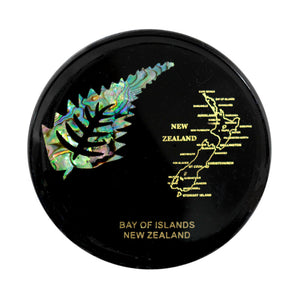Paua Coaster Fern & NZ Map     Fern represents strength in times of stress,and uncertainty,